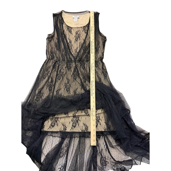 Pinky Black Lace Romantic Gothic Dark‎ Coquette Dress Women's Size L - Picture 8 of 10